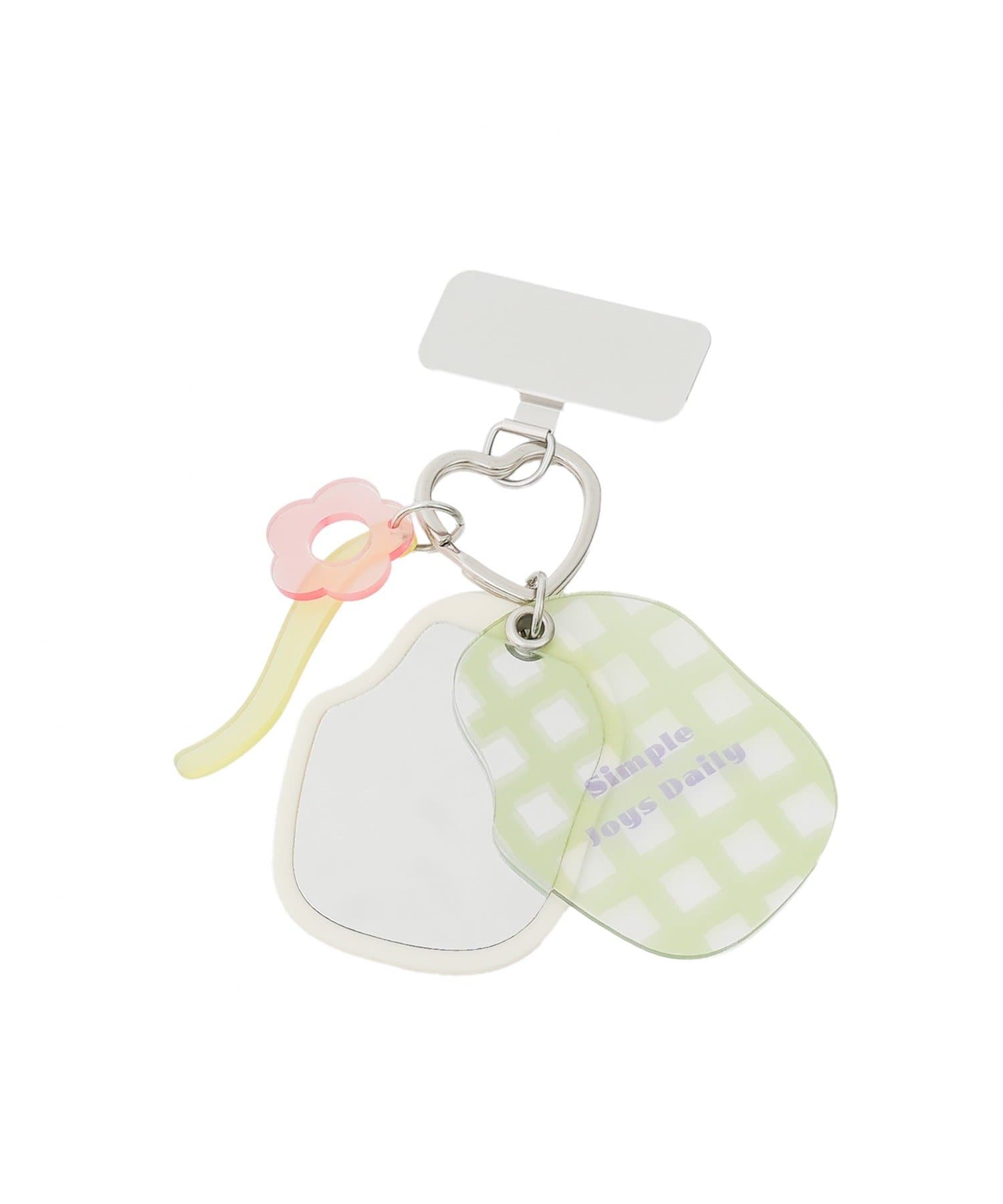 ミラー付きキーホルダースマホストラップ ￥660(税込)