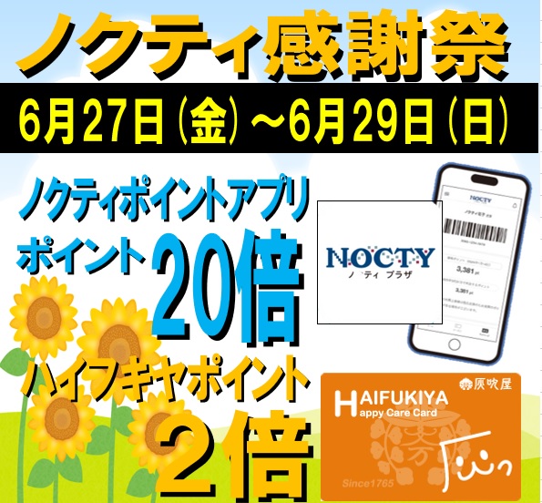 ★ノクティポイント20倍デー★