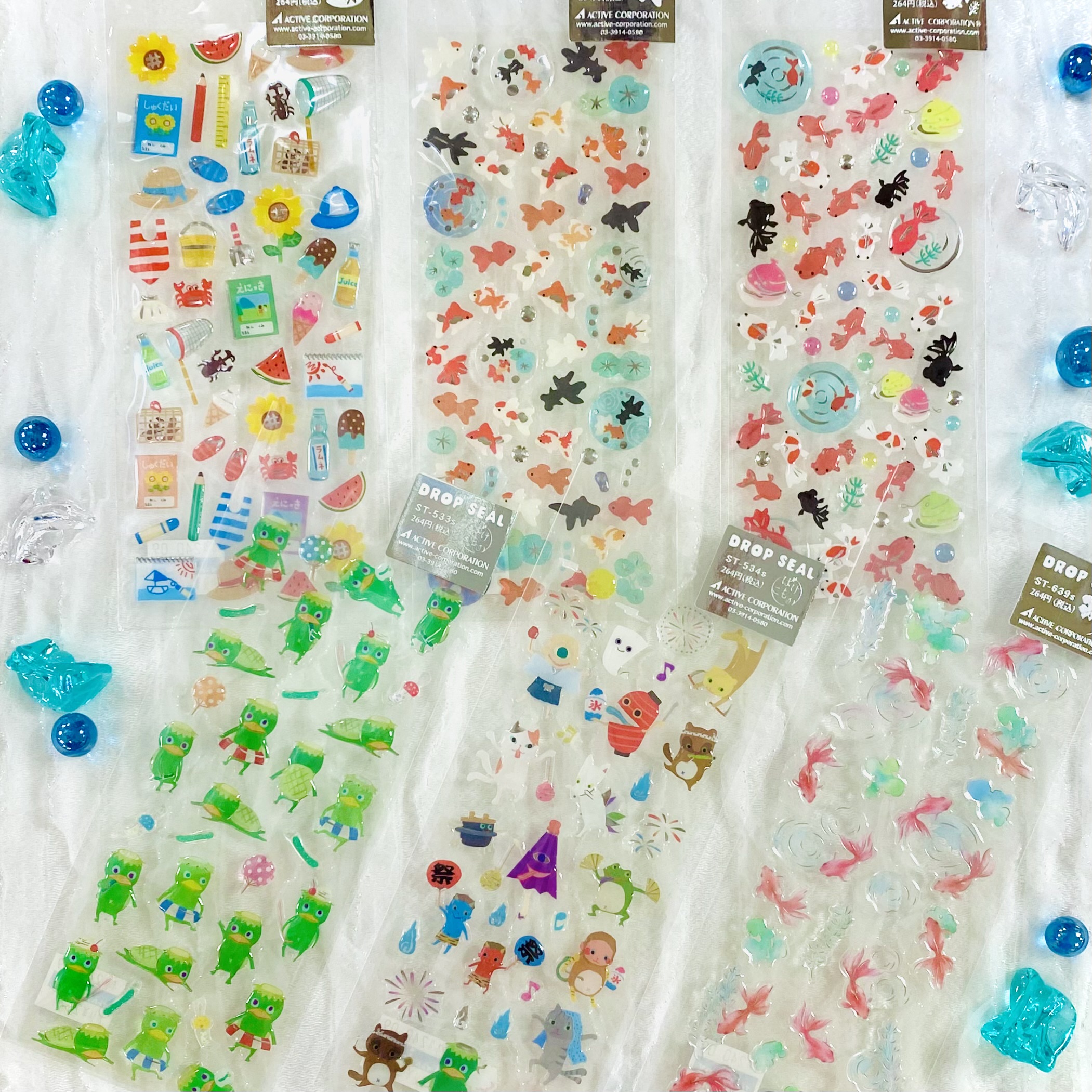 ☆☆クリアで涼しげなドロップシール☆☆