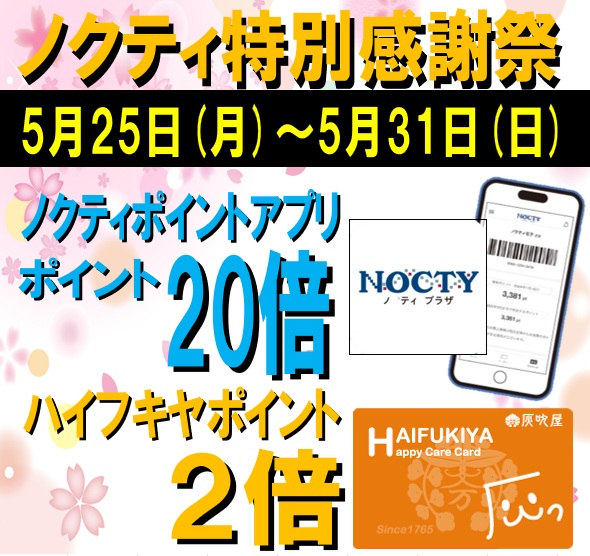 ★ノクティポイント20倍デー★