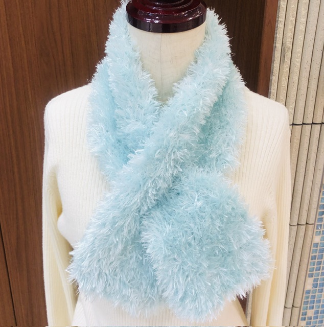 1玉でストールが編めます。