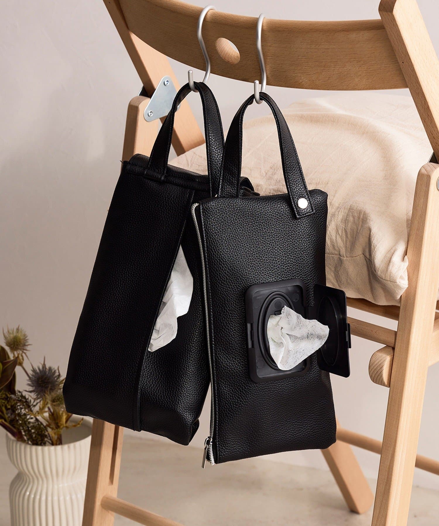 ティッシュ&ウエットティッシュケース ￥880(税込)