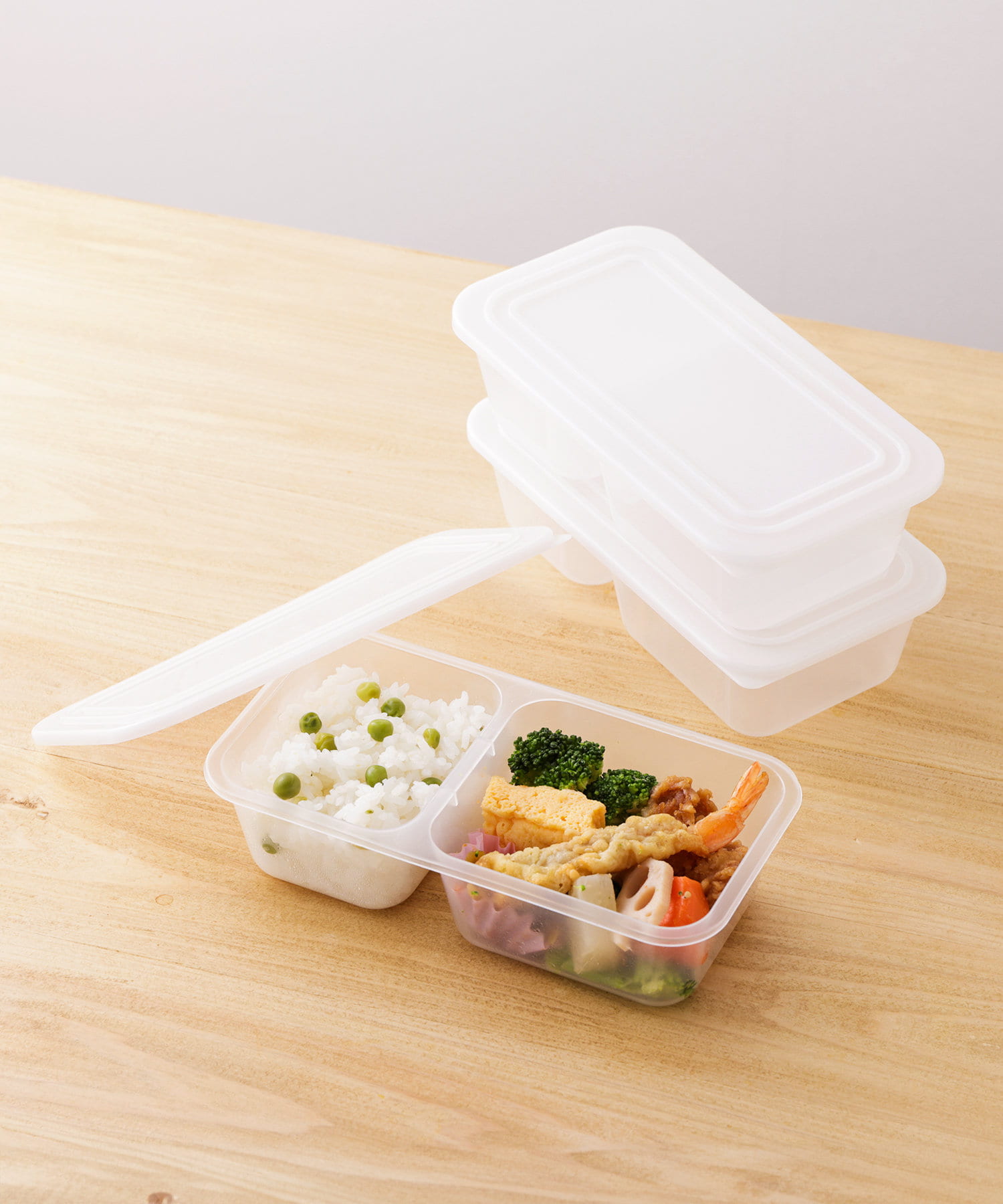 《冷凍・電子レンジ対応》作り置きランチボックス3個セット:600ml ¥330(税込)