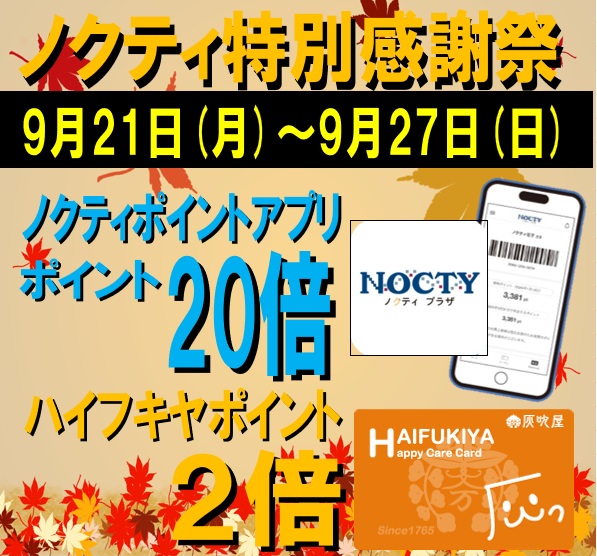 ★ノクティポイント20倍デー★