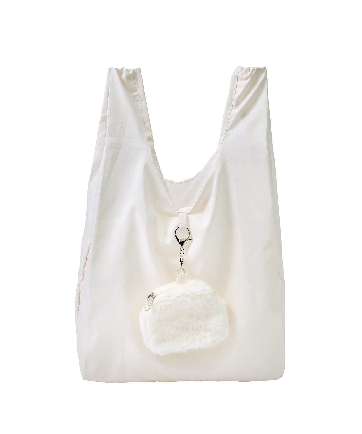 フェイクファーチャームエコバッグ ¥880(税込)